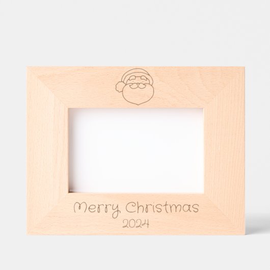 Santa Claus Doodle Vrolijk Kerstfeest en Jaar Gegraveerde Lijstjes (Voorkant)