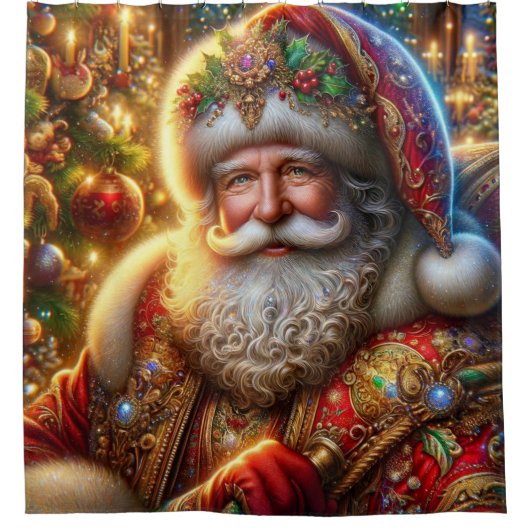 Santa Claus Douchegordijn (Voorkant)