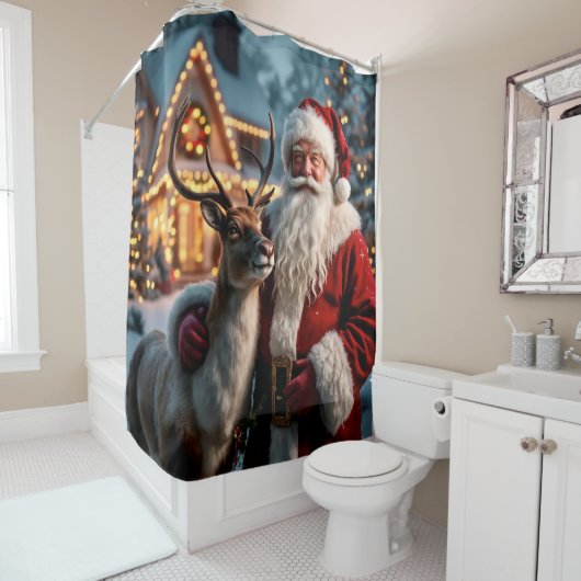 Santa Claus Douchegordijn (In situ)
