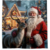 Santa Claus Douchegordijn (Voorkant)