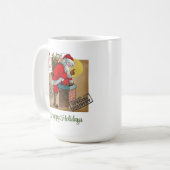 Santa Claus Down The Chimney Classic Mok, 15 oz Koffiemok (Voorkant links)