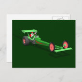 Santa Claus Drag Race Feestdagenkaart (Voorkant / Achterkant)