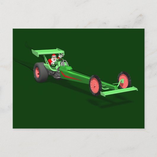 Santa Claus Drag Race Feestdagenkaart (Voorkant)