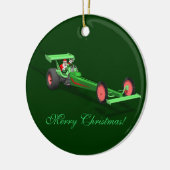 Santa Claus Drag Race Keramisch Ornament (Links)