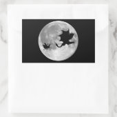 Santa Claus Dragon Rider Sleigh Ride Rechthoekige Sticker (Tas)