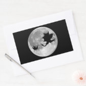 Santa Claus Dragon Rider Sleigh Ride Rechthoekige Sticker (Envelop)