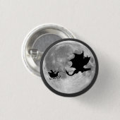 Santa Claus Dragon Rider Sleigh Ride Ronde Button 3,2 Cm (Voorkant /achterkant)