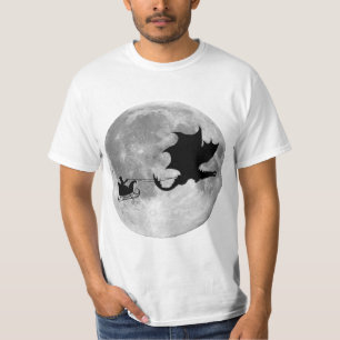 Santa Claus Dragon Rider Sleigh Ride T-shirt