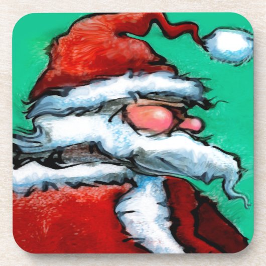 Santa Claus Drankjes Onderzetter (Voorkant)
