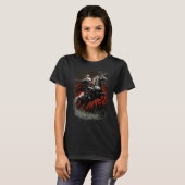 Santa Claus Drive On Reindeer Centered Epics Graph T-shirt (Voorkant volledig)
