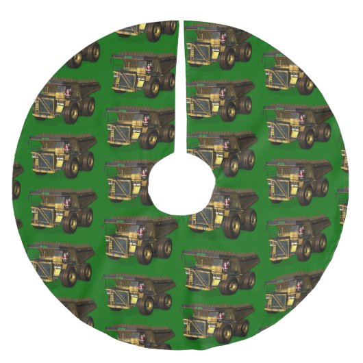 Santa Claus Drives Dump Truck Kerstboom Rok (Voorkant)