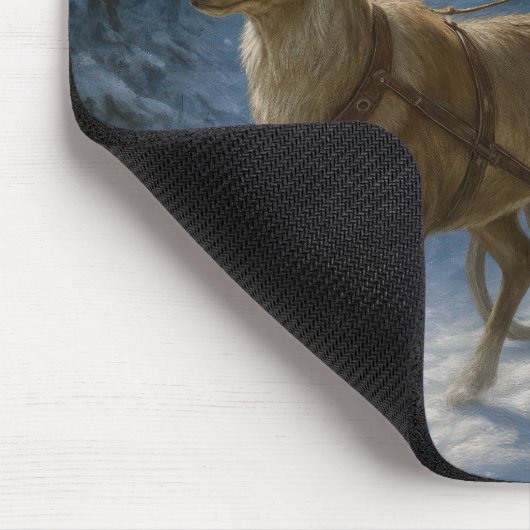 Santa Claus Driving a Sleigh Muismat (Hoek)