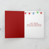 Santa Claus Driving a Speedboat Kaart (Binnen)