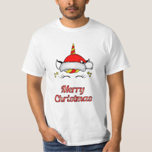 Santa Claus Eenhoorn Kerst Geek Grappig Gift Idee T-shirt