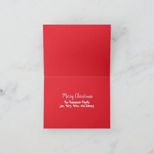 Santa Claus Elf Jolly 3 Foto Feestdagen Kaart (Binnen)