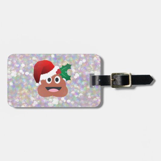 santa claus emoji bagagelabel (Voorkant horizontaal)
