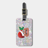 santa claus emoji bagagelabel (Voorkant verticaal)