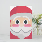 santa claus emoji briefpapier (Staand voorkant)
