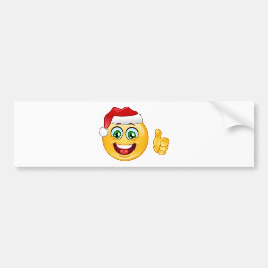 santa claus emoji bumpersticker (Voorkant)
