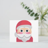 santa claus emoji feestdagenkaart (Staand voorkant)