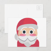 santa claus emoji feestdagenkaart (Voorkant / Achterkant)