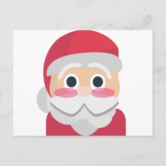 santa claus emoji feestdagenkaart (Voorkant)
