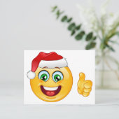 santa claus emoji feestdagenkaart (Staand voorkant)