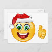 santa claus emoji feestdagenkaart (Voorkant / Achterkant)