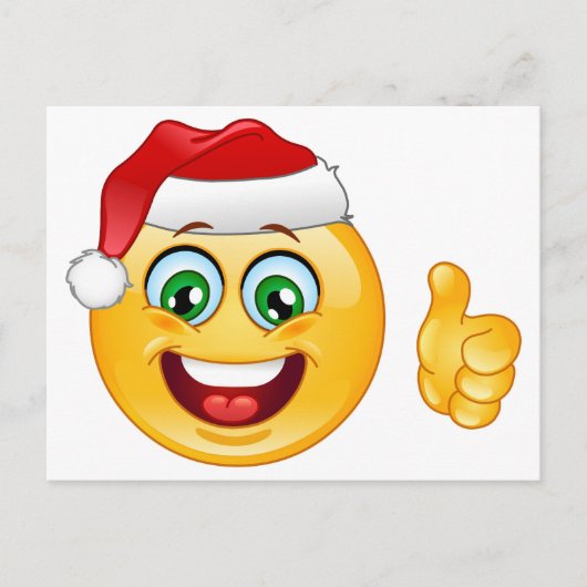 santa claus emoji feestdagenkaart (Voorkant)