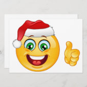 santa claus emoji feestdagenkaart (Voorkant / Achterkant)