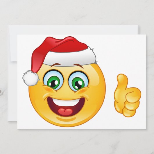 santa claus emoji feestdagenkaart (Voorkant)
