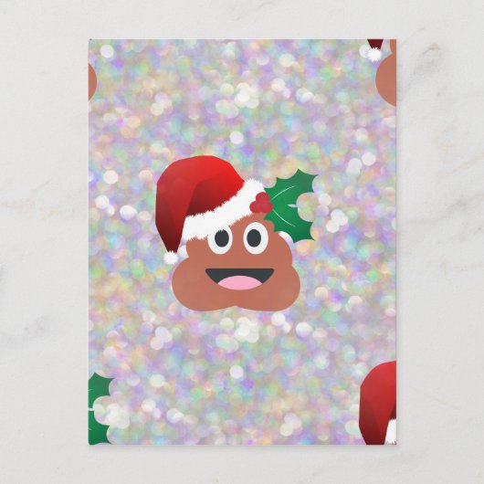 santa claus emoji feestdagenkaart (Voorkant)