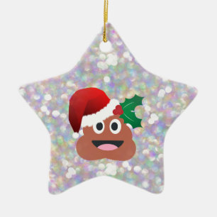 santa claus emoji keramisch ornament