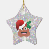 santa claus emoji keramisch ornament (Links)