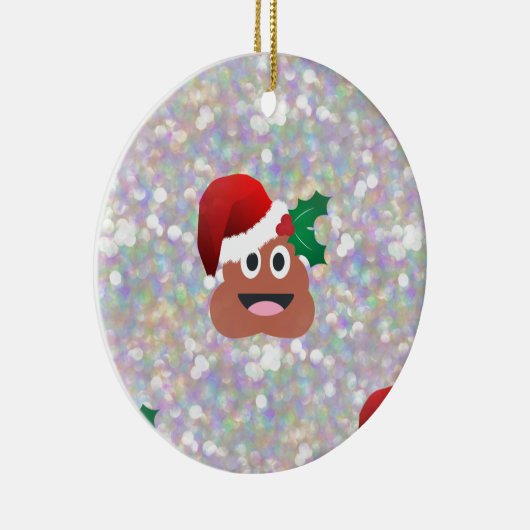 santa claus emoji keramisch ornament (Rechts)