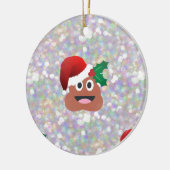 santa claus emoji keramisch ornament (Links)