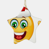santa claus emoji keramisch ornament (Rechts)