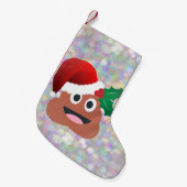 Santa Claus Emoji Kerstmis Kousen Kleine Kerstsok (Voorkant (Hangend))