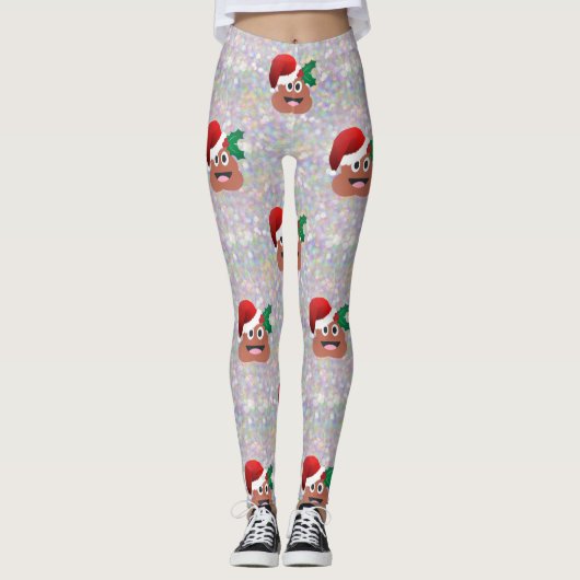 santa claus emoji leggings (Voorkant)