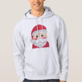 santa claus emoji mannen hoodhooi hoodie (Voorkant)