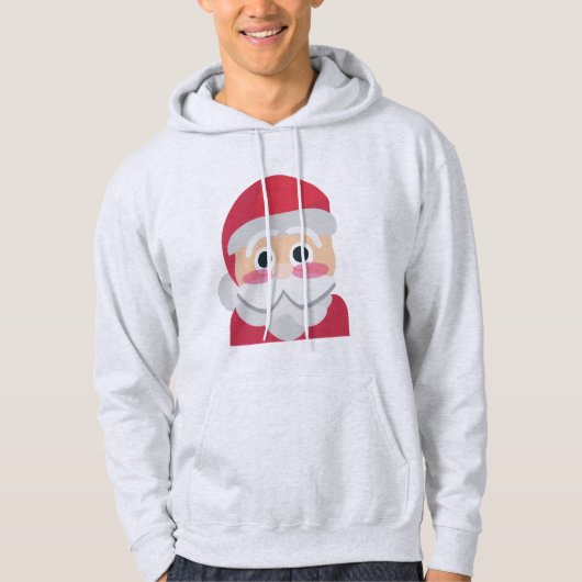 santa claus emoji mannen hoodhooi hoodie (Voorkant)