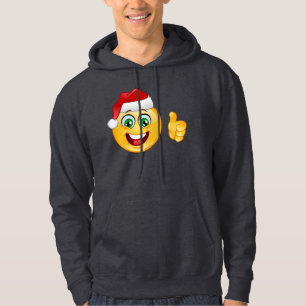 santa claus emoji mannen hoodie - overhemd