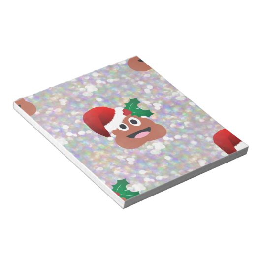 santa claus emoji notitieblok (Schuin)