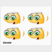 santa claus emoji ovale sticker (Vel)