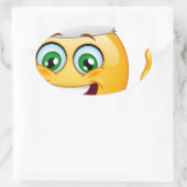 santa claus emoji ovale sticker (Tas)