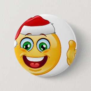 santa claus emoji ronde button 5,7 cm