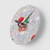 santa claus emoji ronde klok (Hoek)
