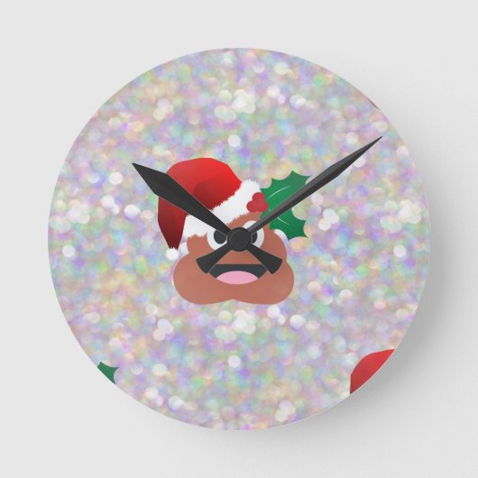 santa claus emoji ronde klok (Voorkant)
