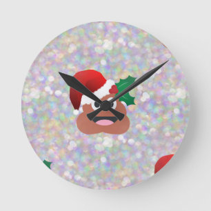 santa claus emoji ronde klok