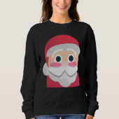 santa claus emoji womens sweatshirt (Voorkant)